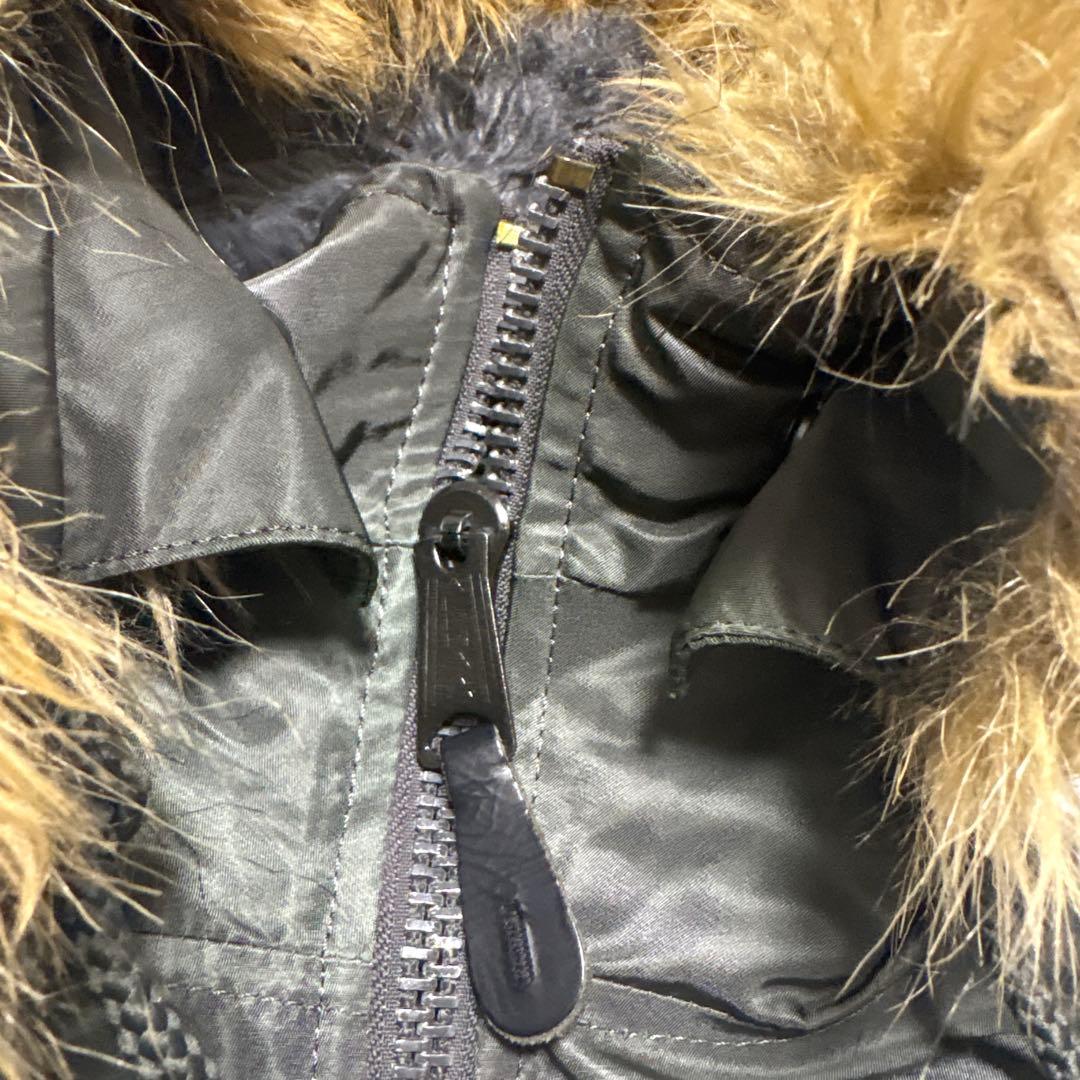 アルファ ALPHA MA-1 N-2B フライトジャケット【M】カーキ ファー