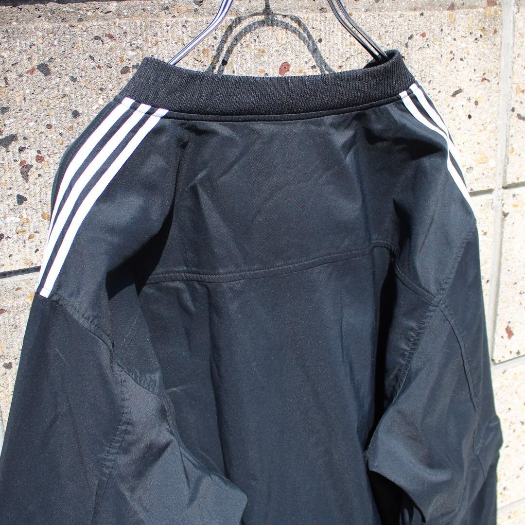 00's adidas GOLF ロゴ刺繍3ライン 袖着脱可 古着プルジャケット