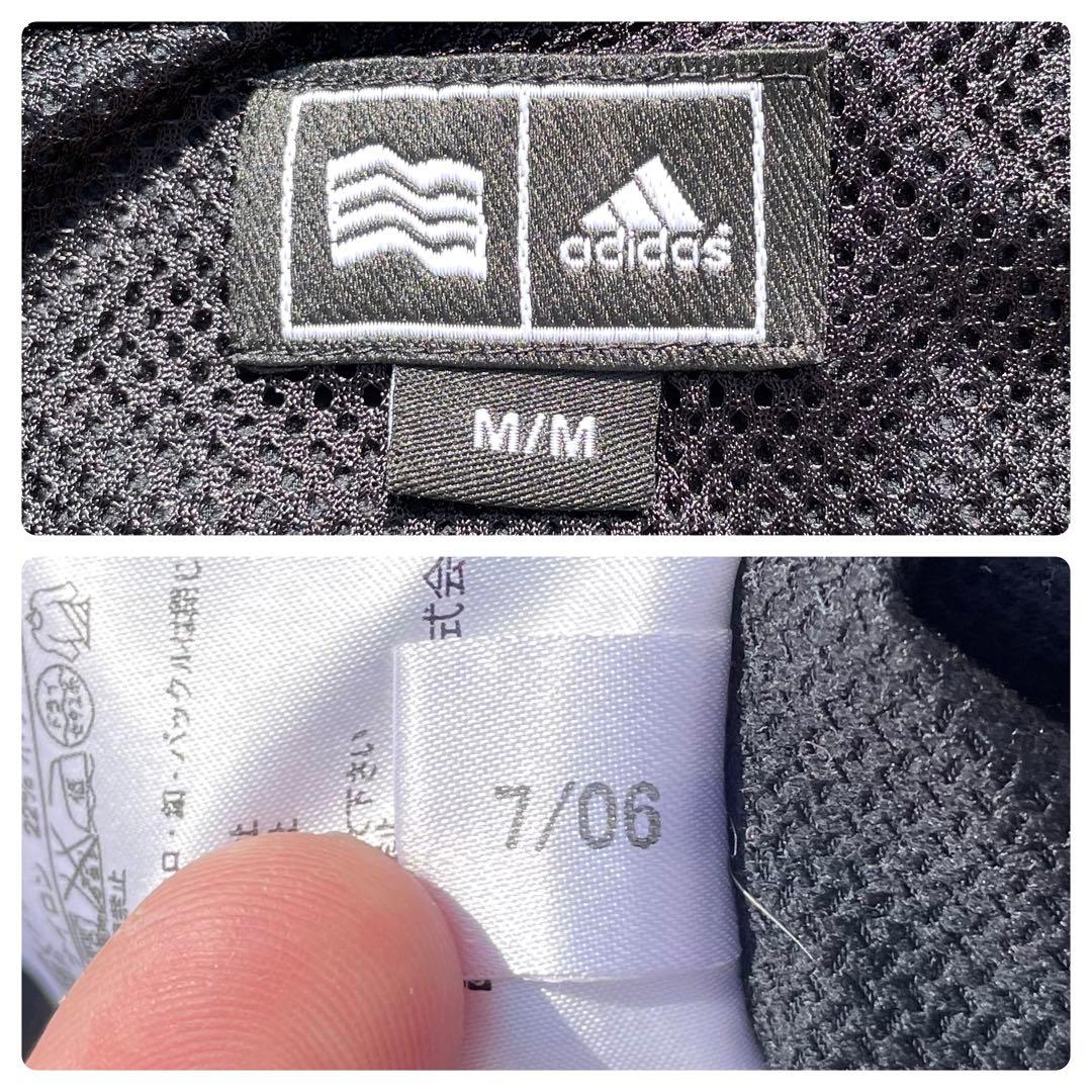 00's adidas GOLF ロゴ刺繍3ライン 袖着脱可 古着プルジャケット