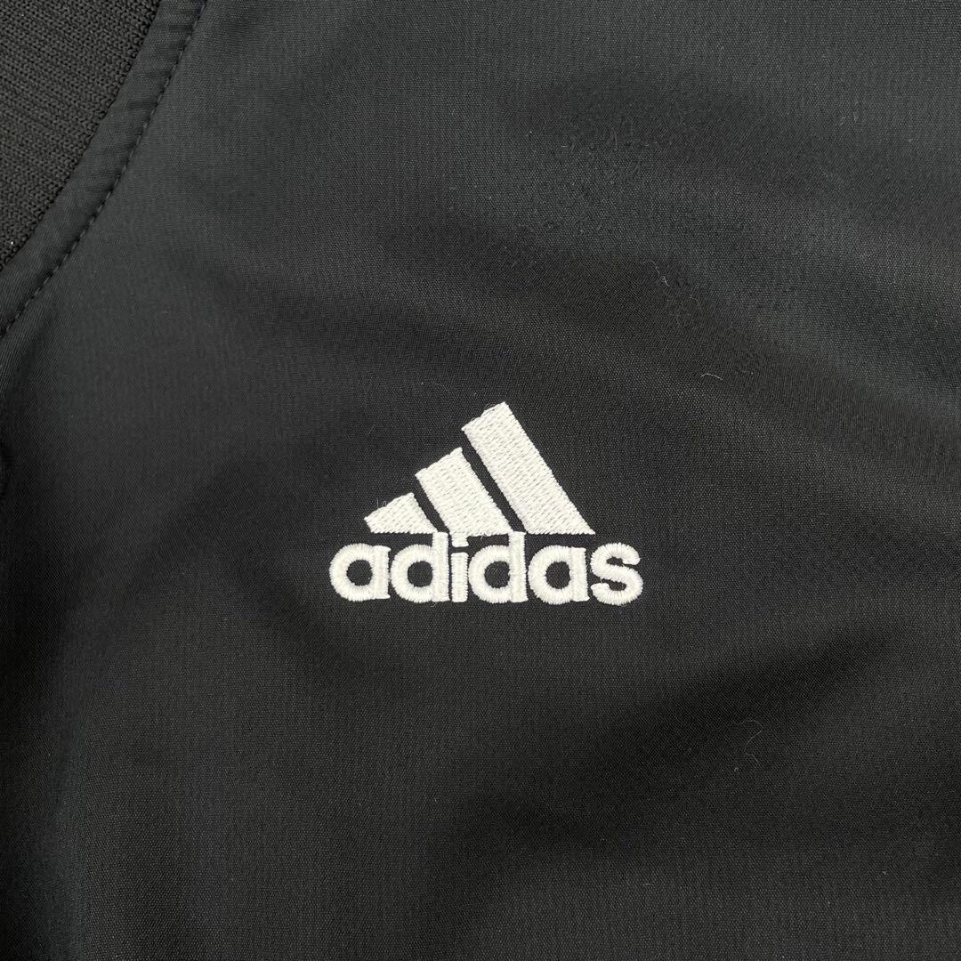 00's adidas GOLF ロゴ刺繍3ライン 袖着脱可 古着プルジャケット