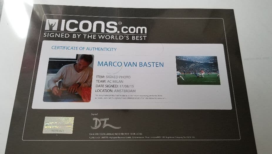 ICONS ファンバステン マルコ・ファン・バステン 直筆サイン サイン