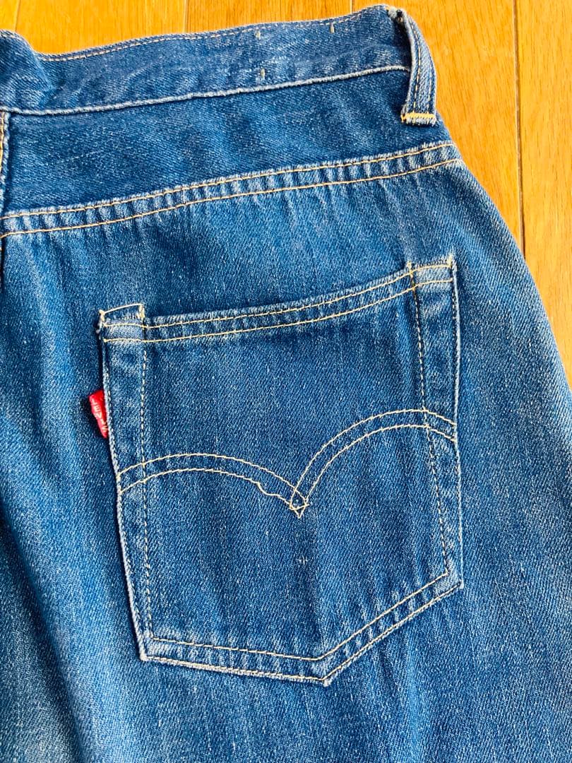 50s Levi's 701XX デニムパンツ 濃紺 ペイント モンローパンツ