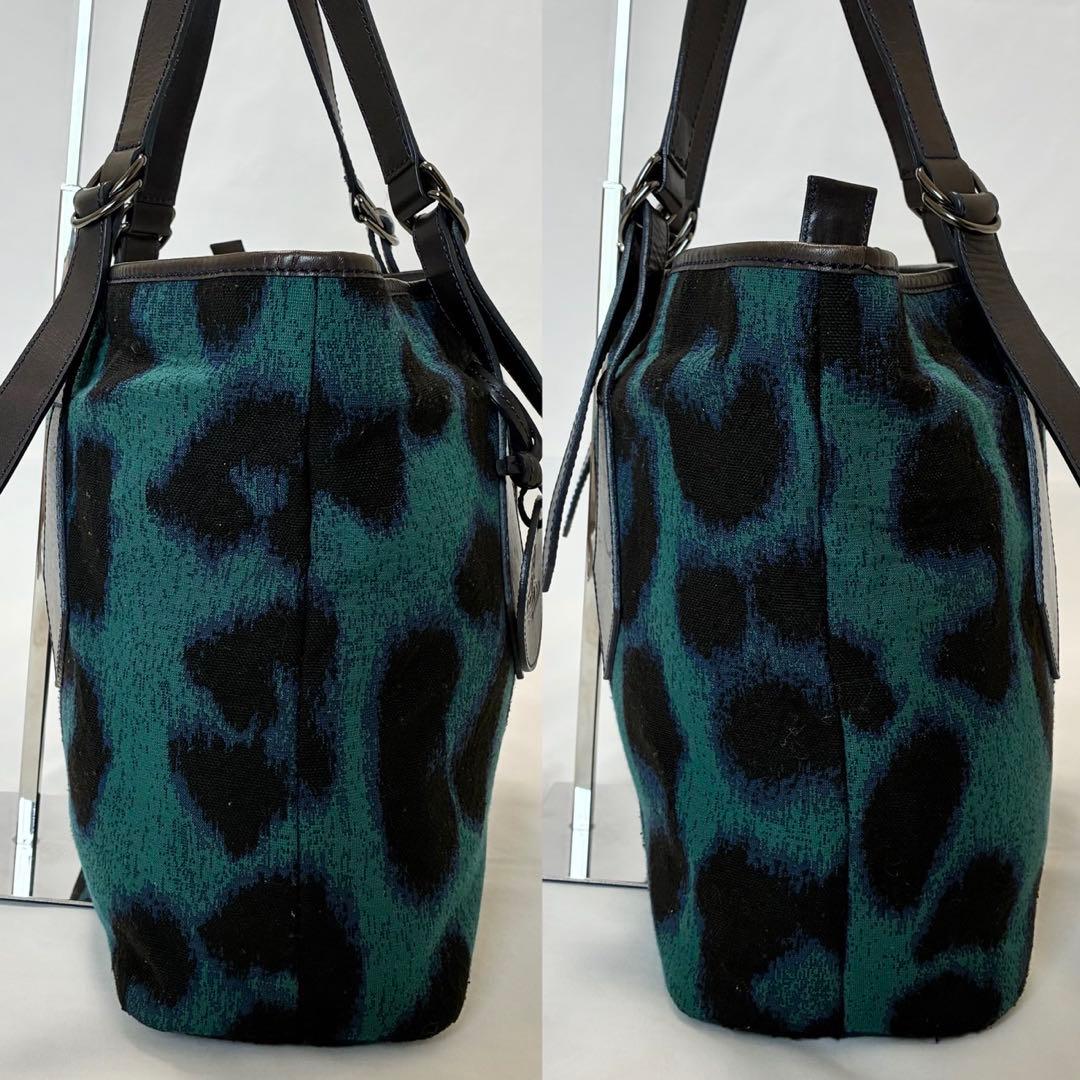 【美品】ヴィヴィアンウエストウッド トートバッグ キャンバス レザー オーブ 青