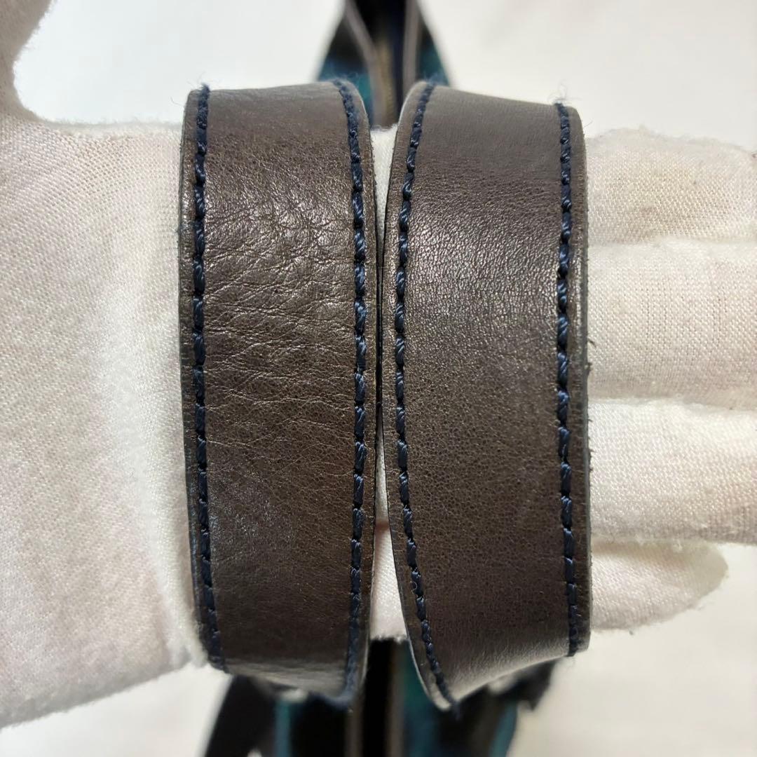 【美品】ヴィヴィアンウエストウッド トートバッグ キャンバス レザー オーブ 青