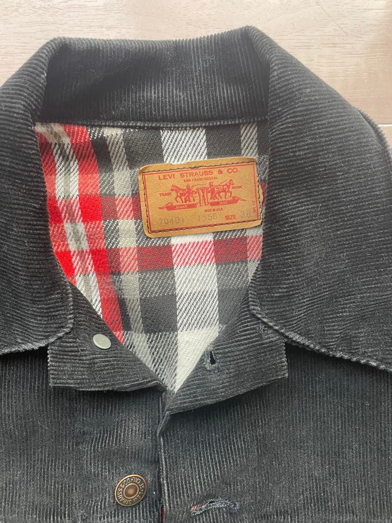 【moritaku】80s Levis70401-1558 黒コーデュロイ