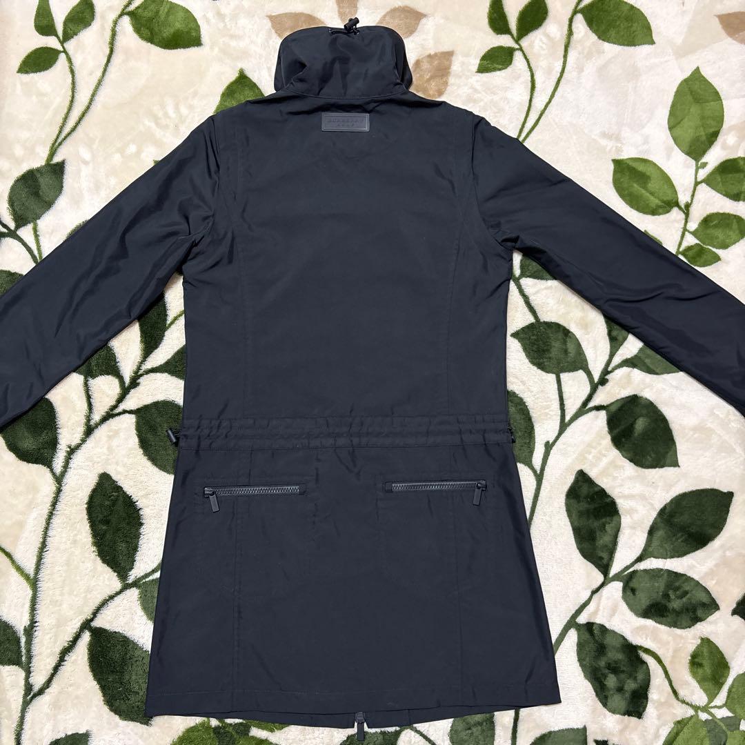 美品 バーバリーゴルフ 2WAY ナイロンジャケットコート 黒 サイズ1 S
