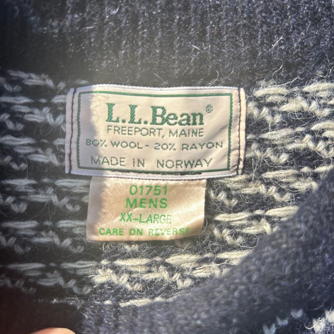 在原みゆき XXL 80s LLBEAN バーズアイニット NORWAY製
