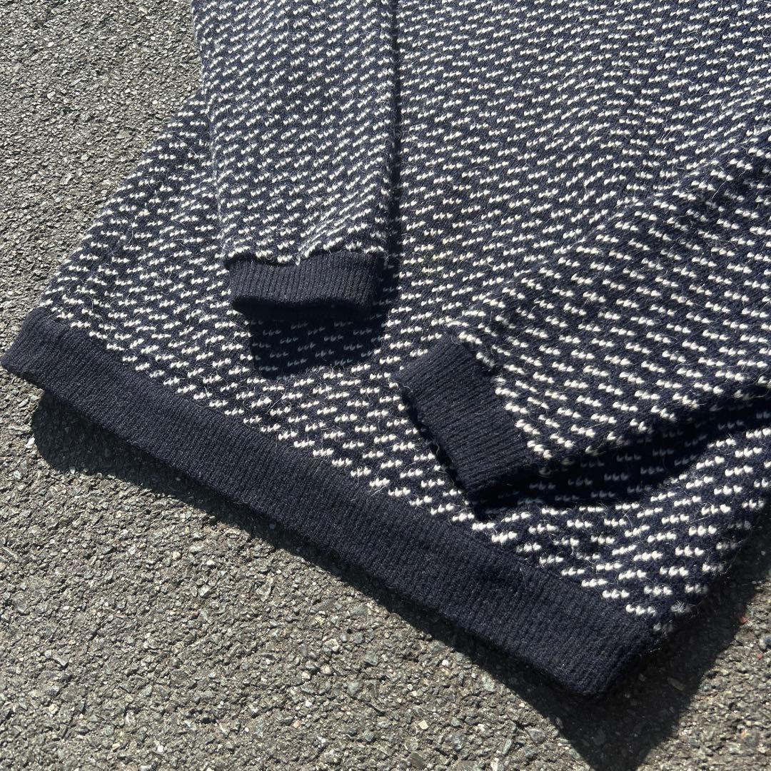 在原みゆき XXL 80s LLBEAN バーズアイニット NORWAY製