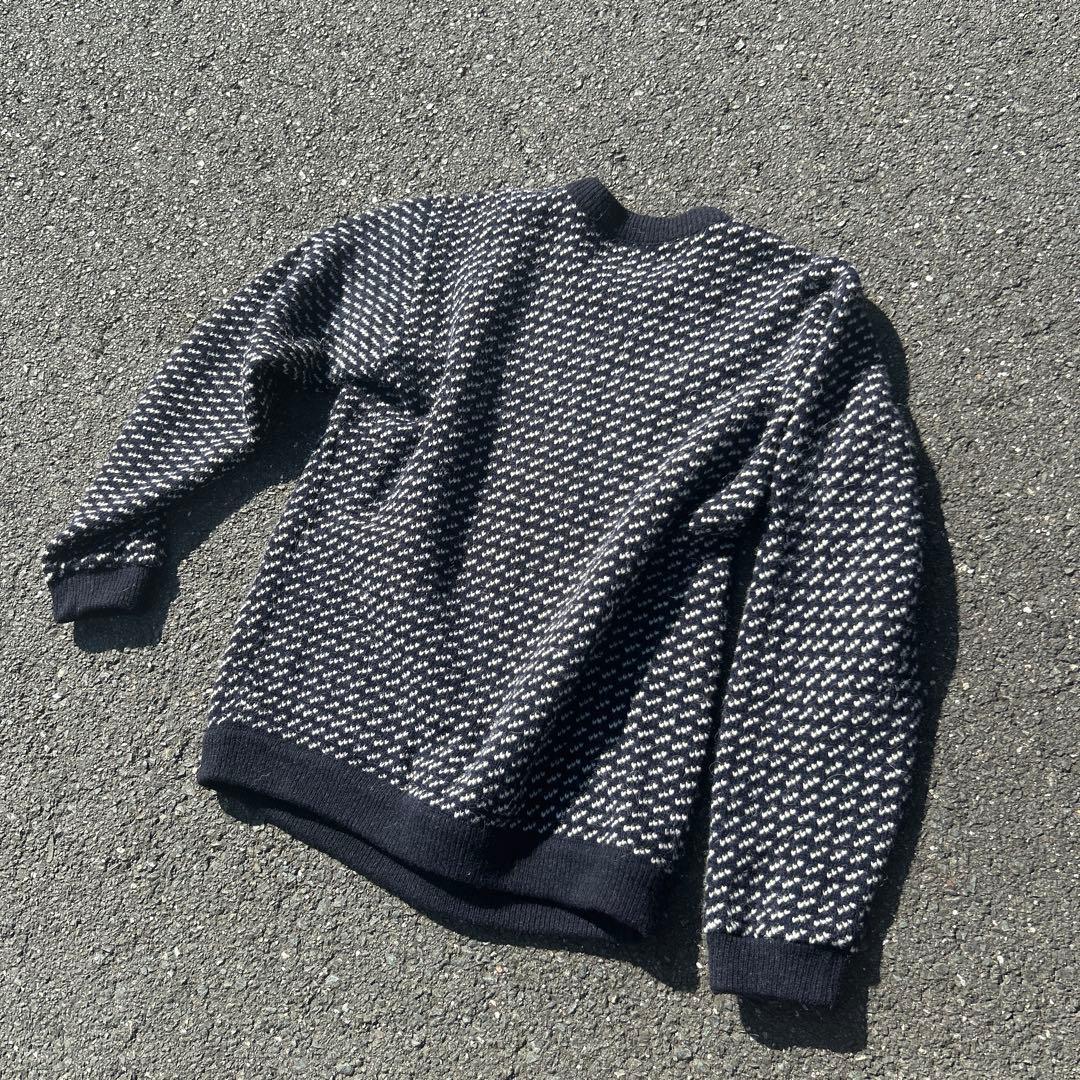 在原みゆき XXL 80s LLBEAN バーズアイニット NORWAY製