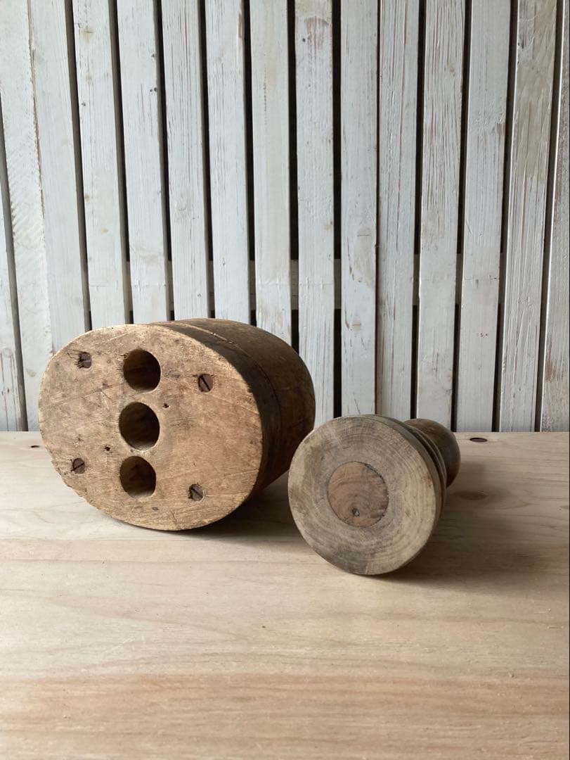 値下げ！　フランス　アンティーク　帽子　型　ハット　モールド　木型　木製