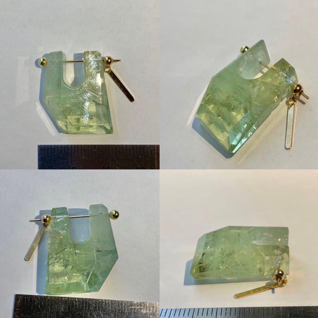 MONAKA jewellery グリーンベリル ロックピアス モナカジュエリー