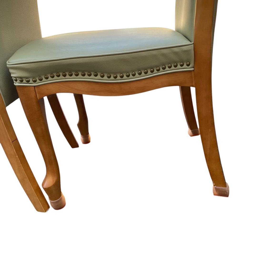 2脚　maruni マルニ ベルサイユ ダイニングチェア 椅子 鋲打ち 猫脚