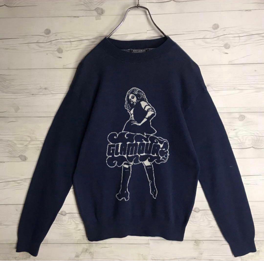 希少‼️HYSTERIC GLAMOUR ネイビー ニット