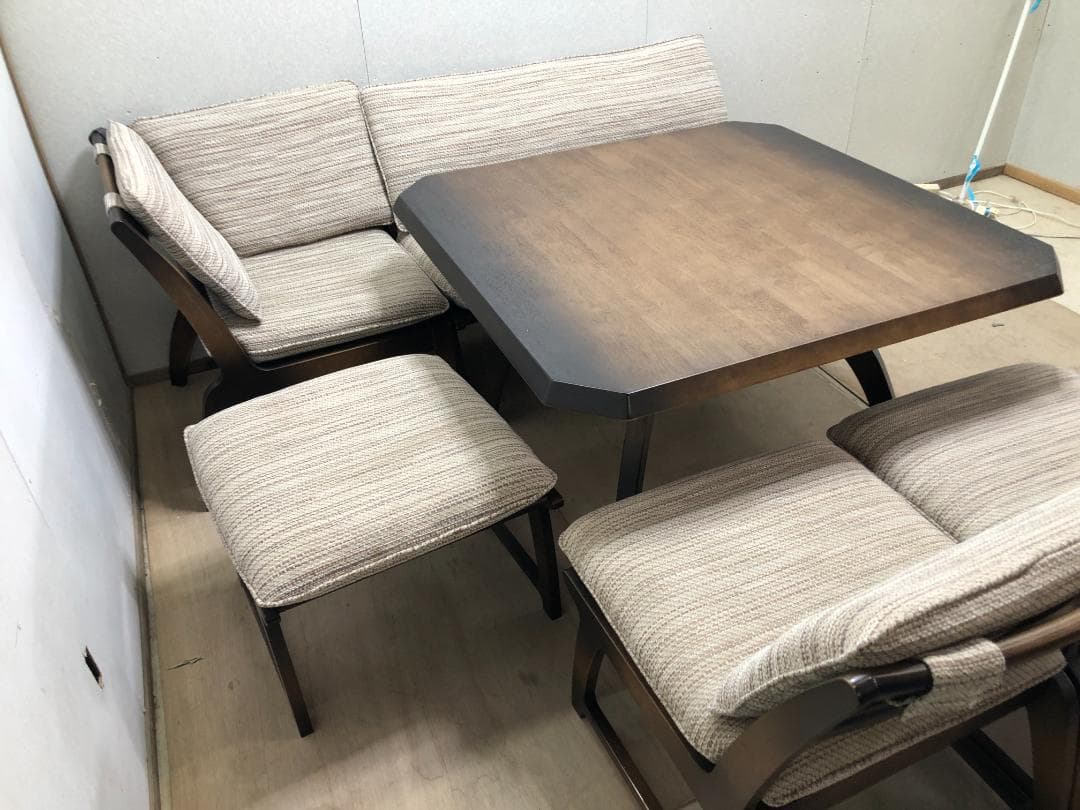 ナフコ ホノカ リビングダイニング 6点セット ブラウン 250325-1