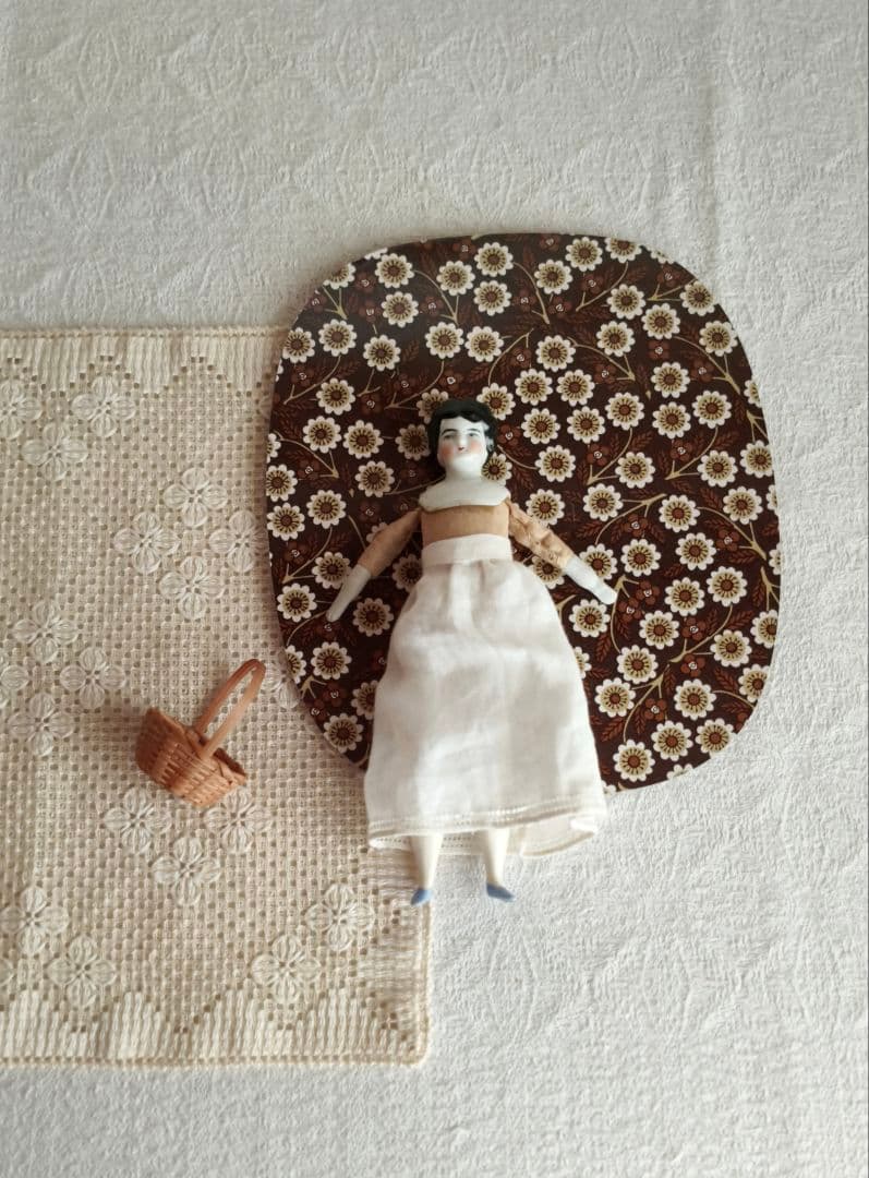 【まーちゃんさま】vintage tray ❀ ブラウン小花の クラシカルトレー