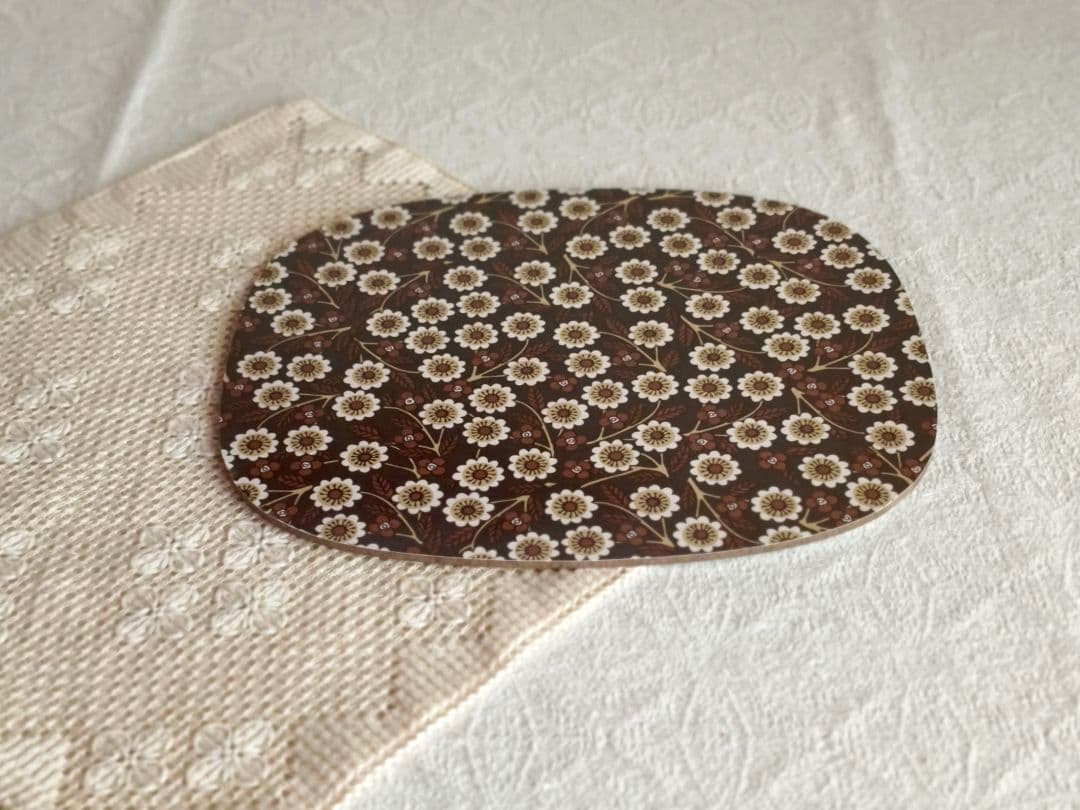 【まーちゃんさま】vintage tray ❀ ブラウン小花の クラシカルトレー