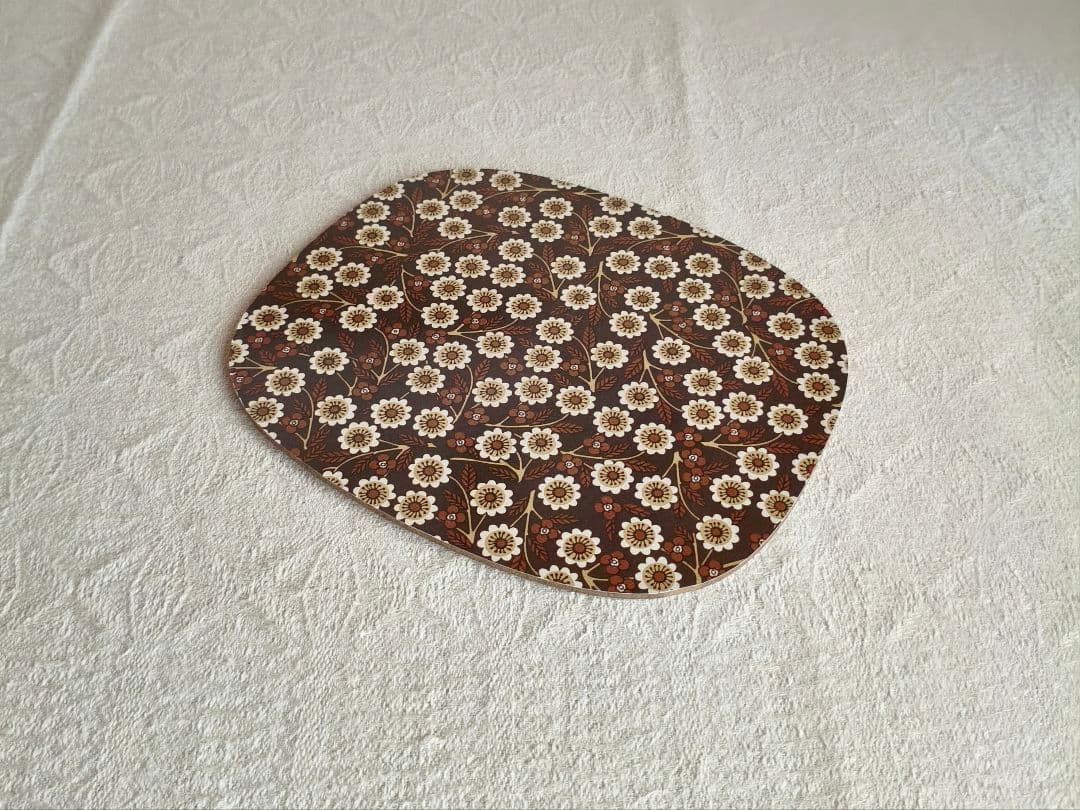 【まーちゃんさま】vintage tray ❀ ブラウン小花の クラシカルトレー