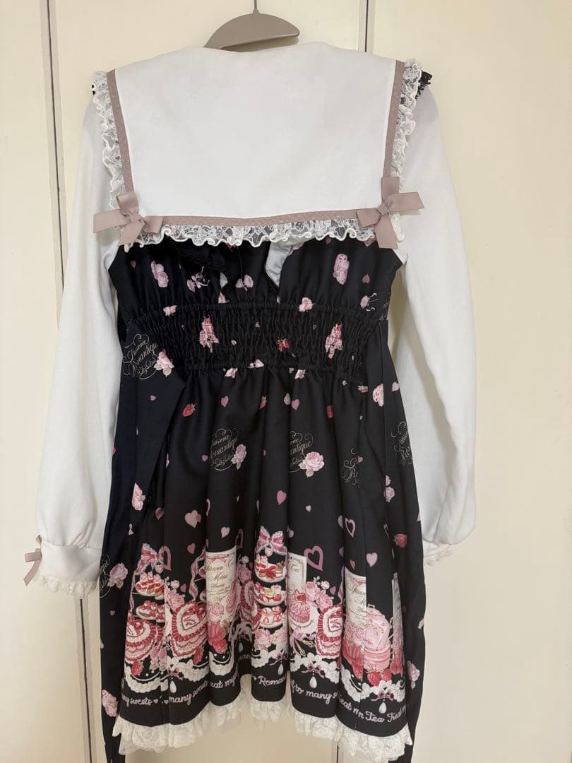 LIZLISA Many Hearts Afternoontea柄ワンピース　黒