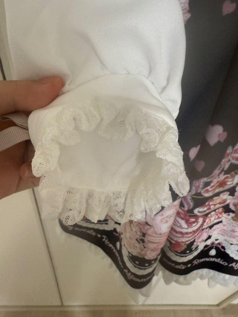 LIZLISA Many Hearts Afternoontea柄ワンピース　黒