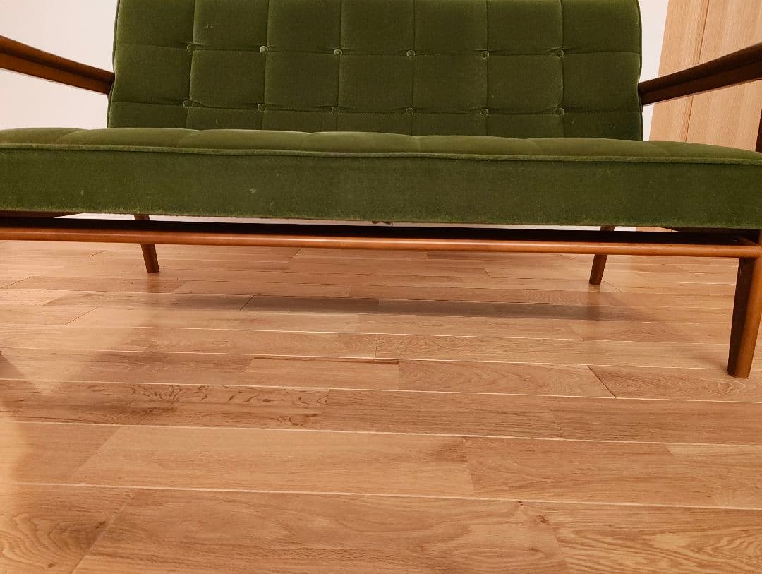 【値下げ】カリモク60 Kチェア 2シーター モケットグリーン