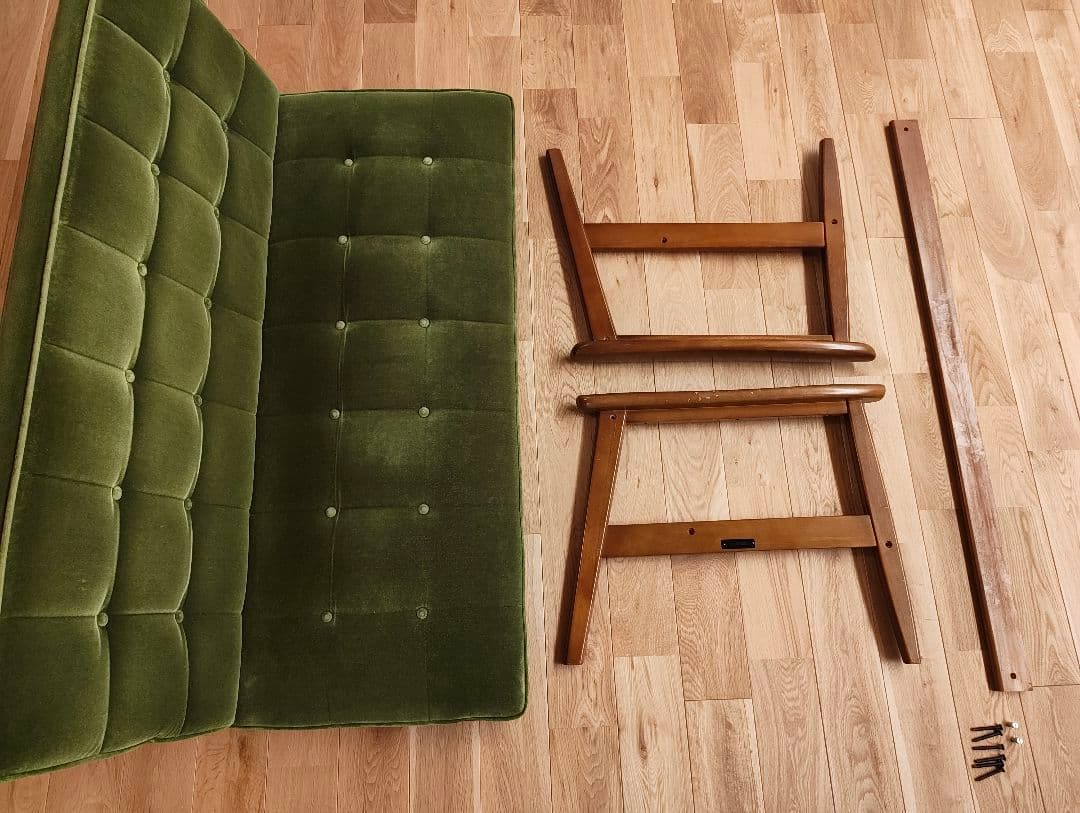 【値下げ】カリモク60 Kチェア 2シーター モケットグリーン