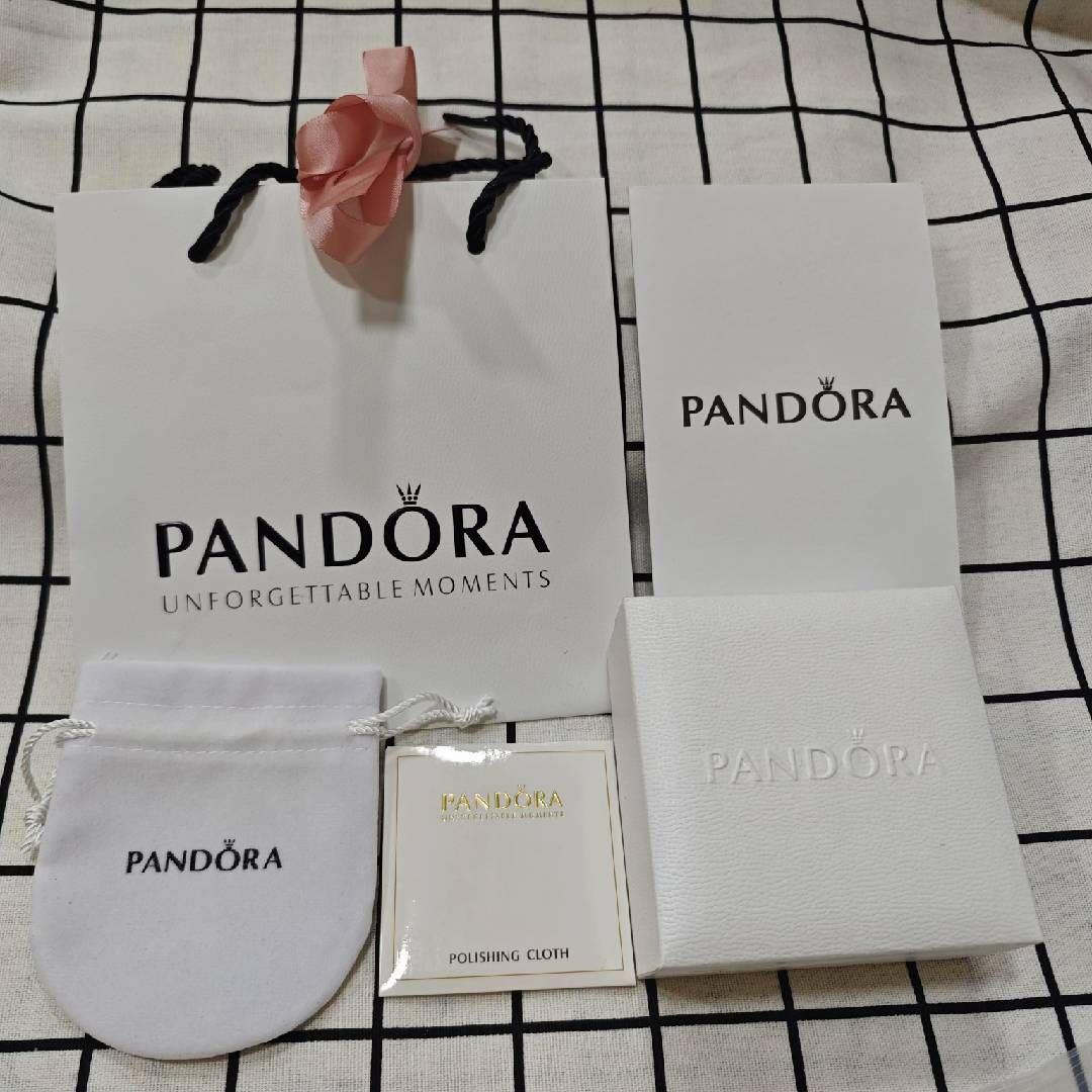 Pandora チャームブレスレット シルバー 青 S925 17#