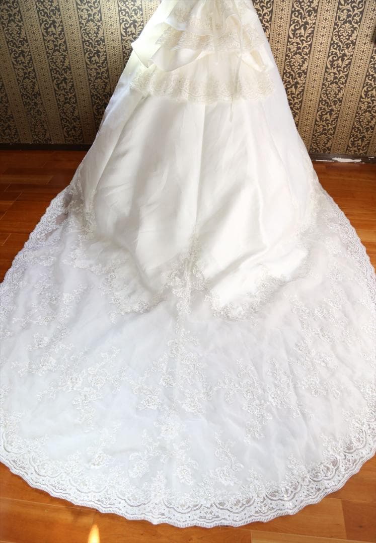 571ナチュラルビューティー高級ウエディングドレス11号13号15号編み上げ