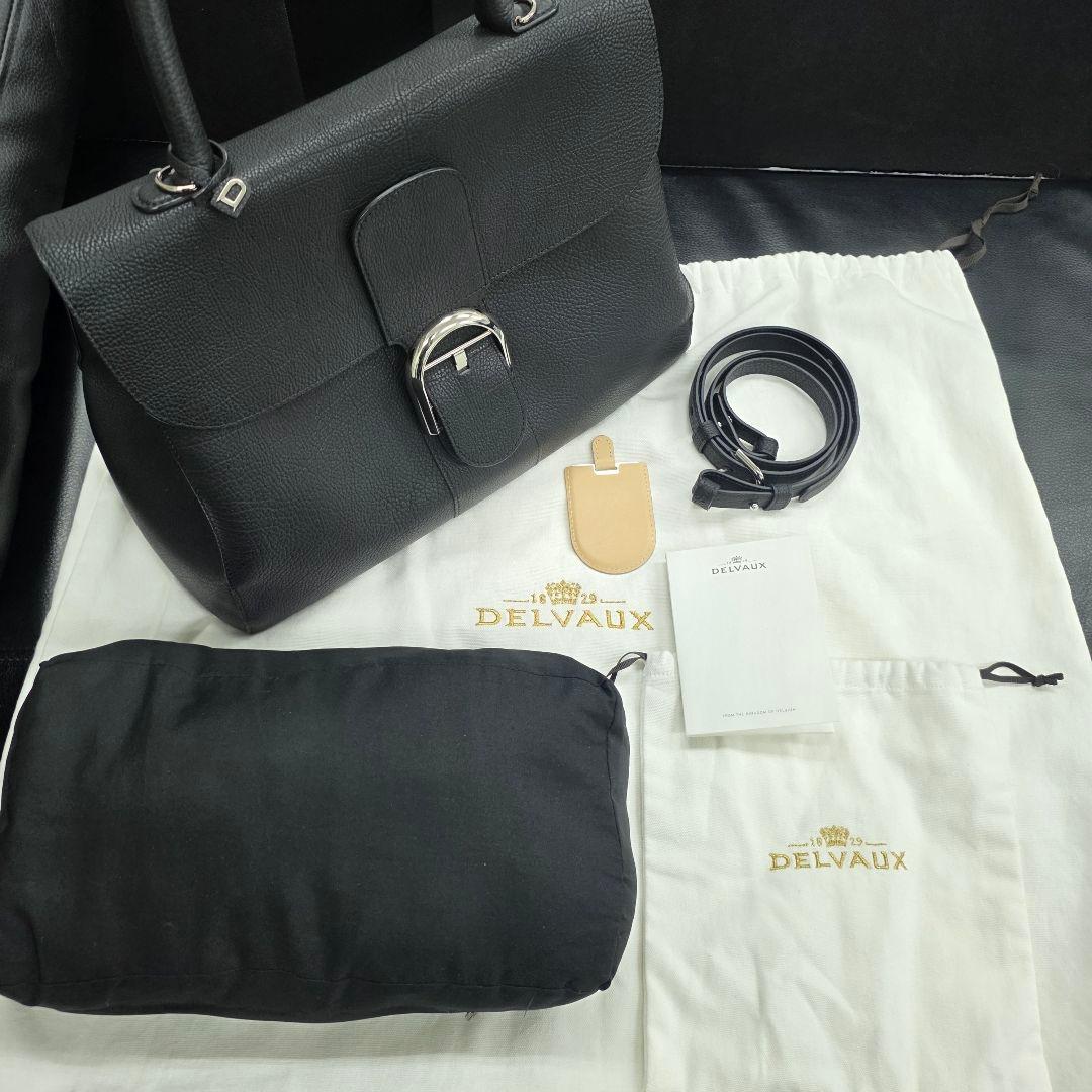 定価110万円】DELVAUX ブリヨン MM ロデオ カーフ ブラック 現行