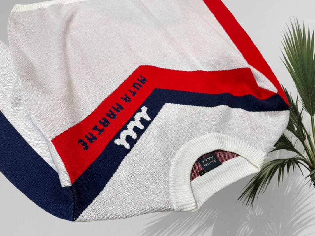 新品】ムータマリン ゴルフ ニットプルオーバー トリコカラー メンズ L