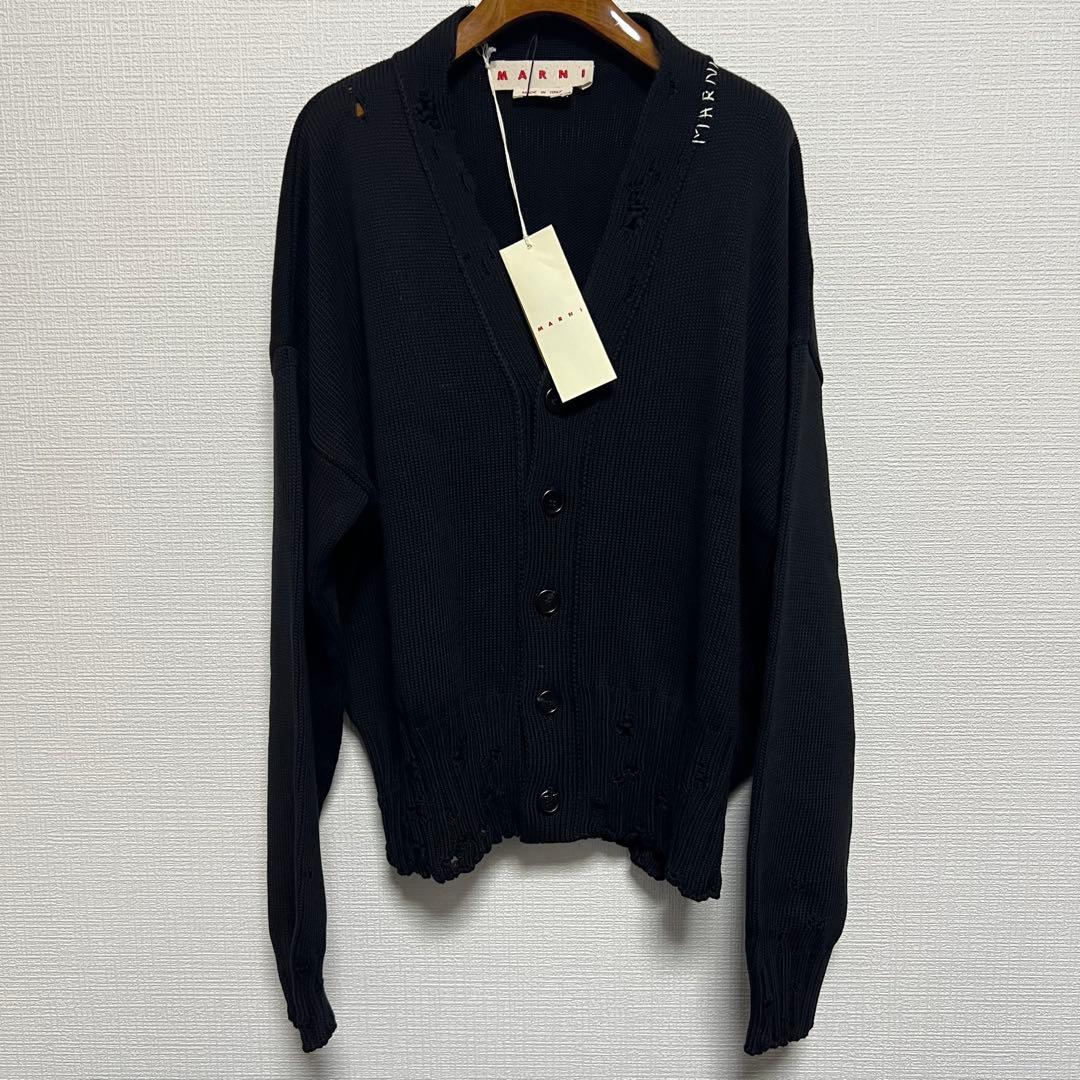 新品未使用タグ付き永瀬廉着用】 MARNI ダメージカーディガン - メルカリ