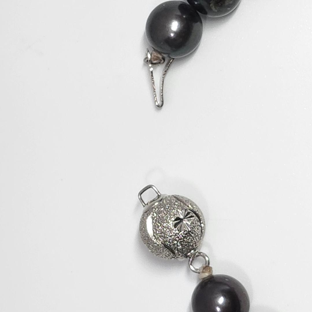 高級 美品 真珠 黒蝶真珠 タヒチ産 ブレスレット ブラック レディース