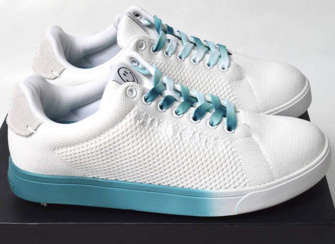 未使用3.5万 パーリーゲイツ ゴルフシューズ 23 ニコちゃん ホワイト