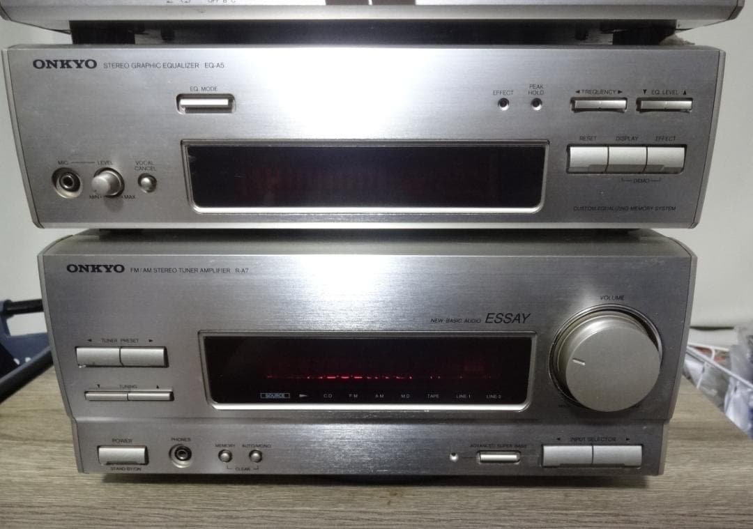 整備済 完動品 ONKYO コンポ ESSAY A7 CD Wカセット リモコン