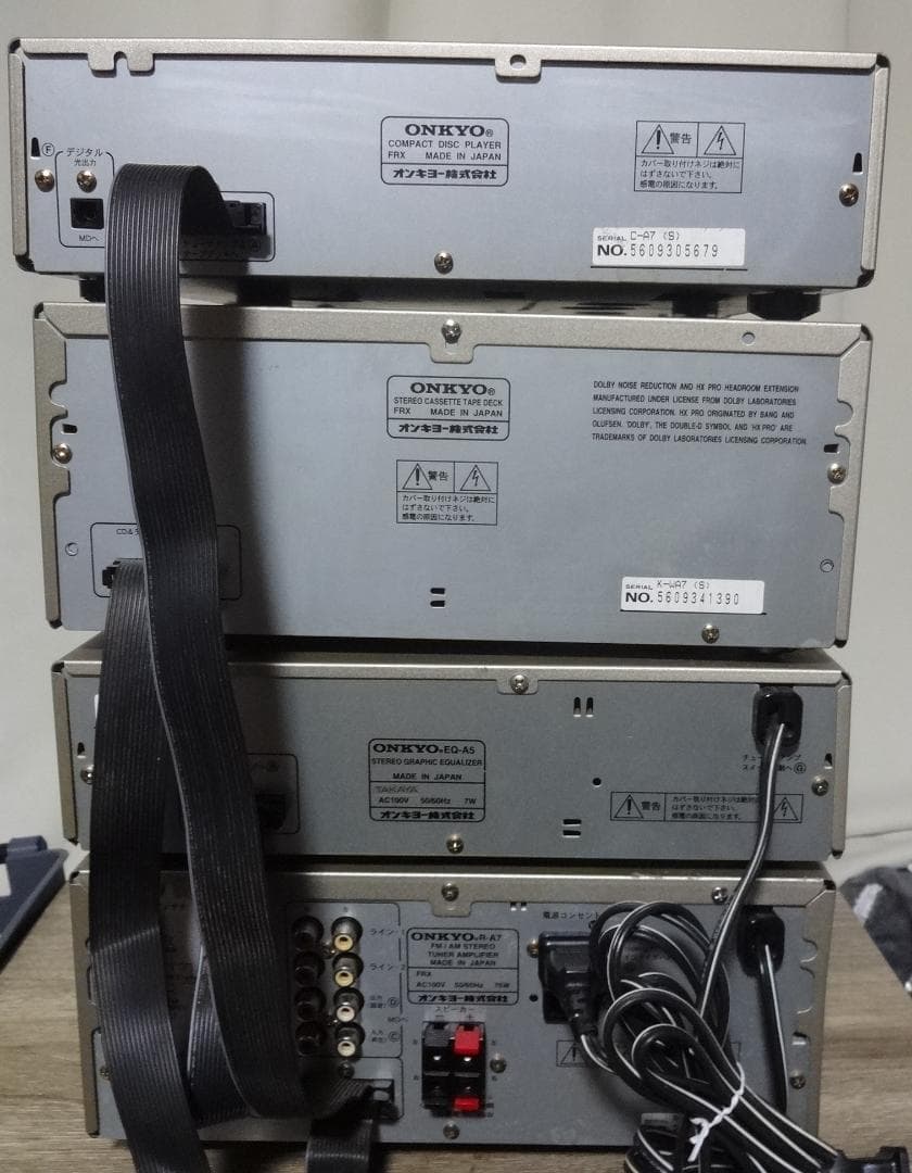 整備済 完動品 ONKYO コンポ ESSAY A7 CD Wカセット リモコン