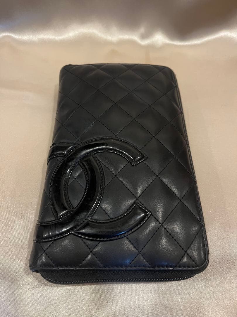 シャネル カンボンライン 長財布 ラウンドファスナー 正規品　リペア