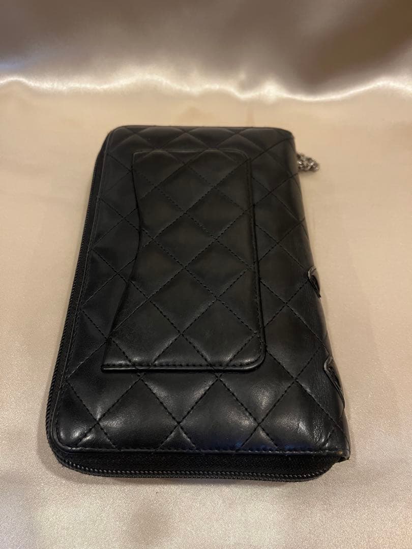 シャネル カンボンライン 長財布 ラウンドファスナー 正規品　リペア