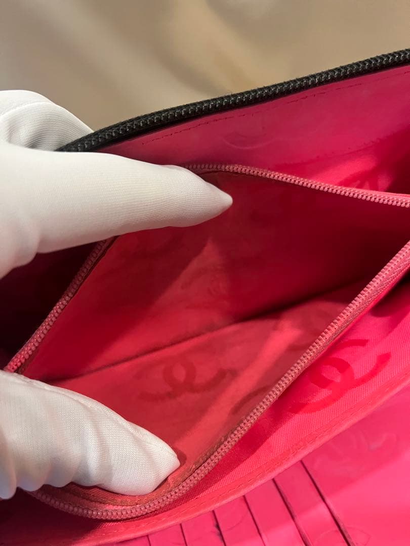 シャネル カンボンライン 長財布 ラウンドファスナー 正規品　リペア