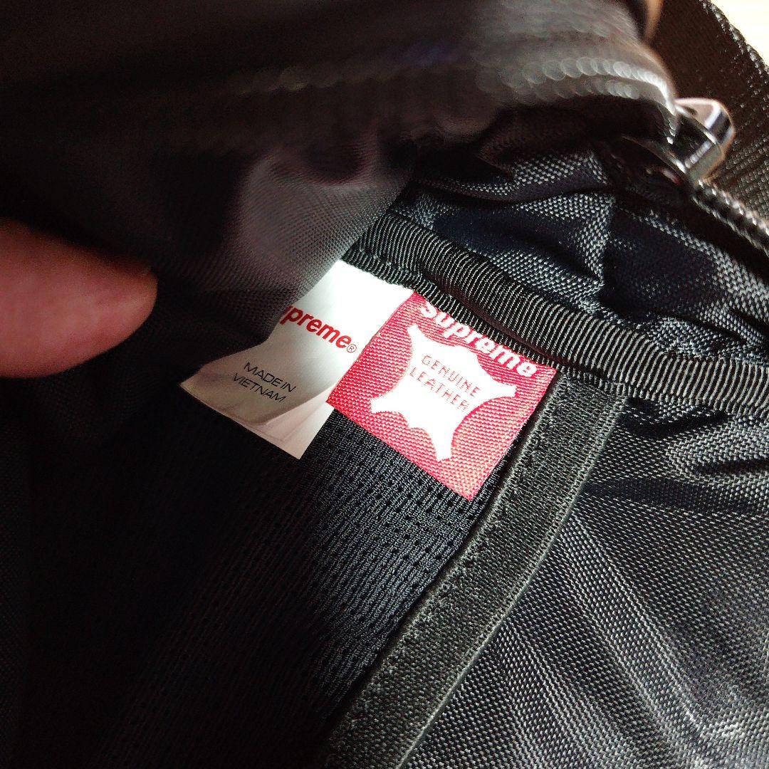 正規品 Supreme シュプリーム Leather ショルダーバック 革 黒