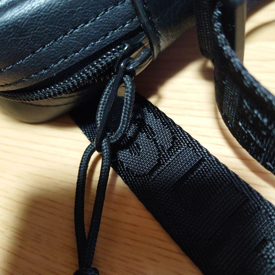 正規品 Supreme シュプリーム Leather ショルダーバック 革 黒