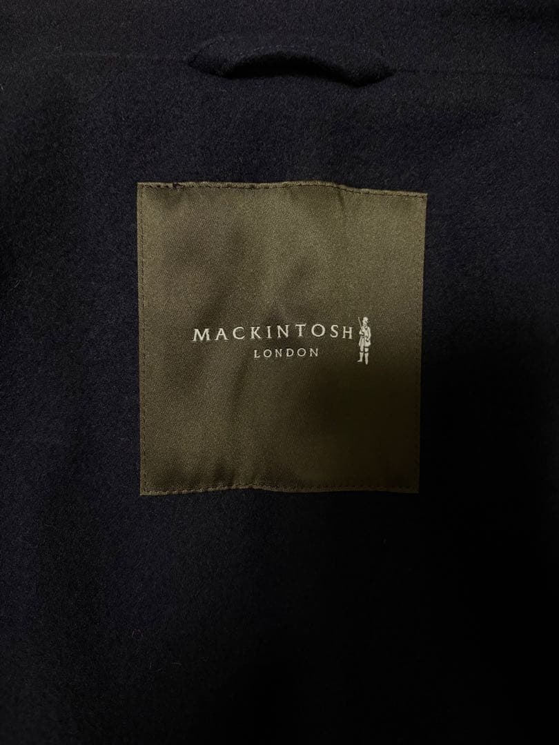 ⭐️Macintosh 定価15万 ネイビー ステンカラーコート メルトン