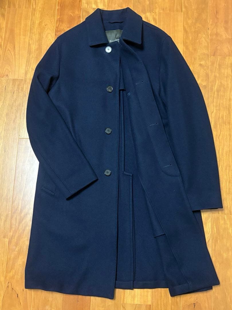⭐️Macintosh 定価15万 ネイビー ステンカラーコート メルトン