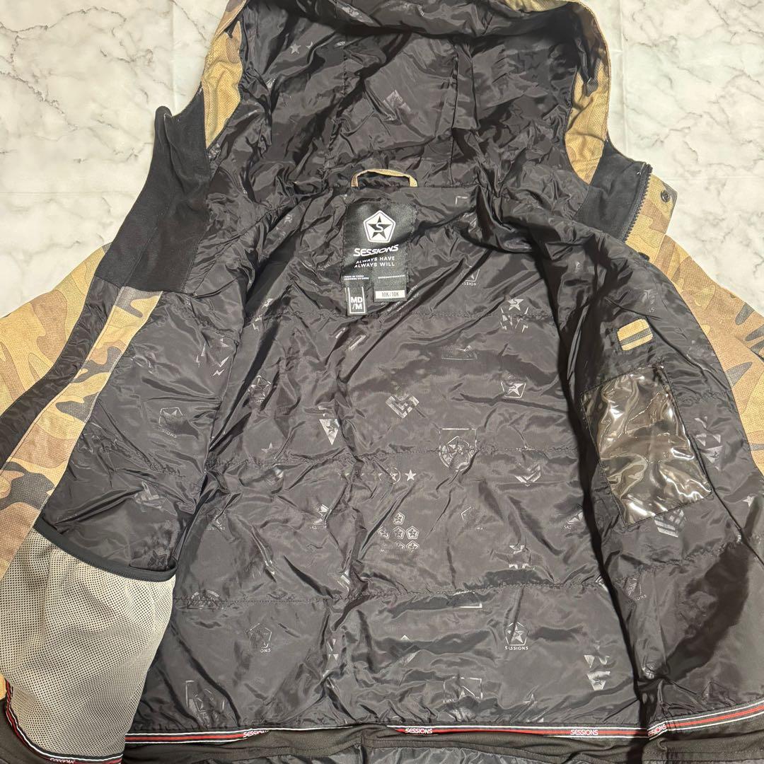 新品未使用☆SESSIONS カモフラージュ スノーボードウェア Mサイズ