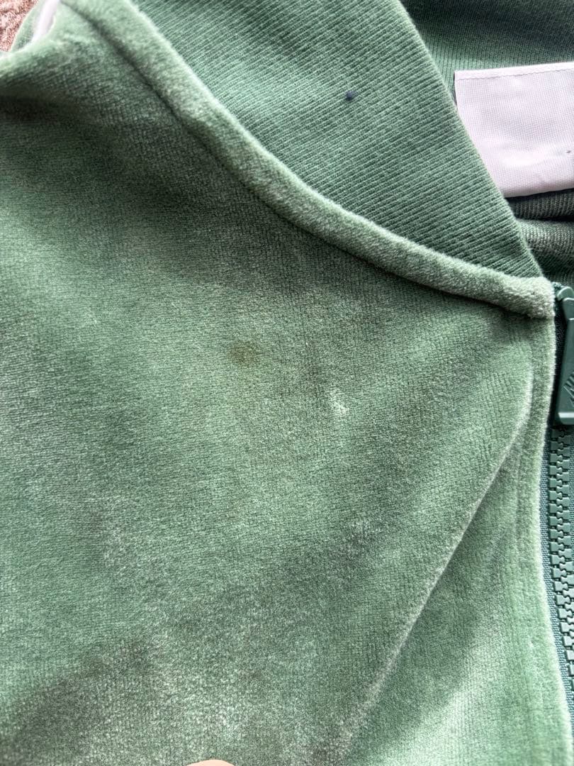 503 NIKEナイキ トラックジャケット ベロアグリーン　刺繍