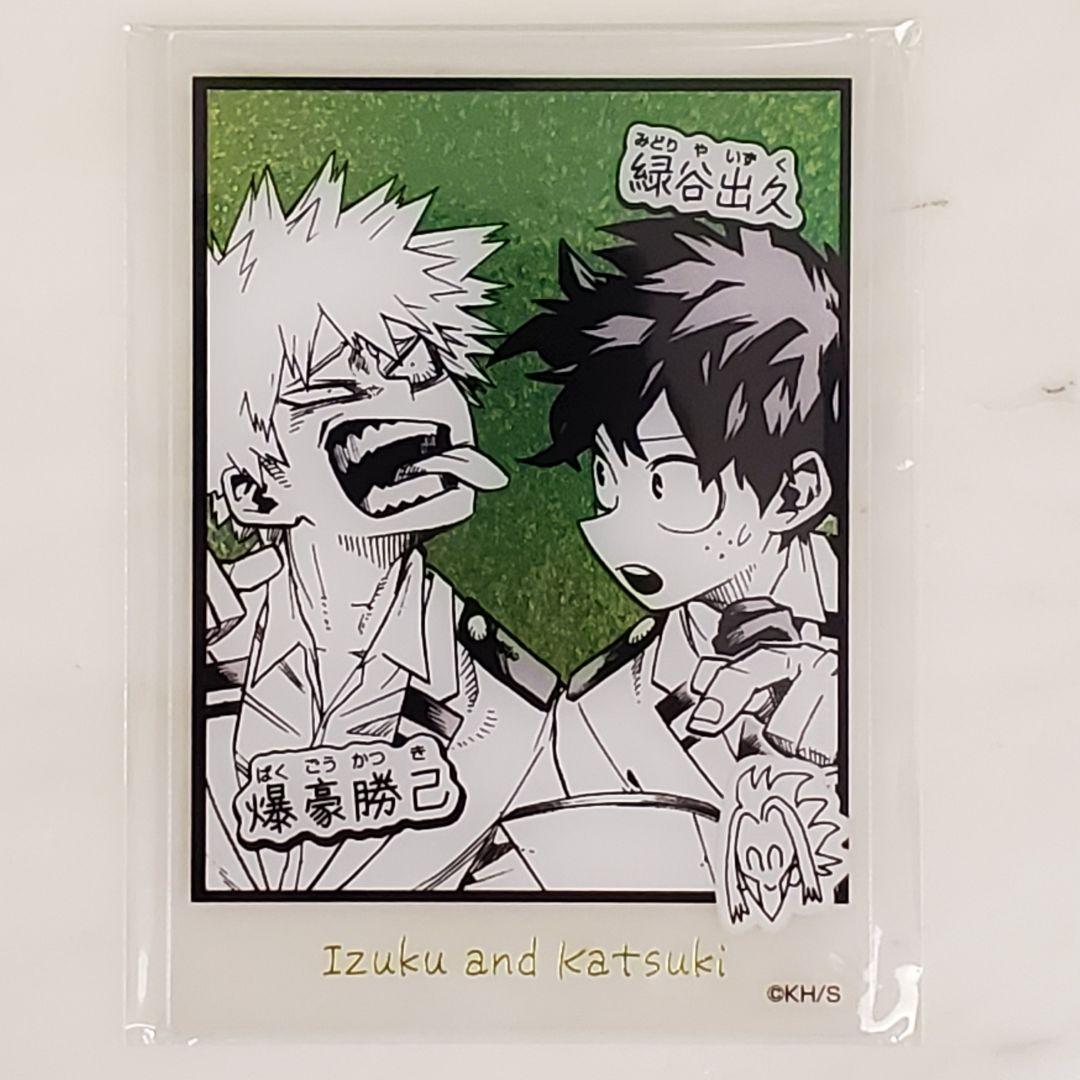 ヒロアカ ジャンプフェスタ：箔入りアクリルカード 出久＆爆豪 轟焦凍