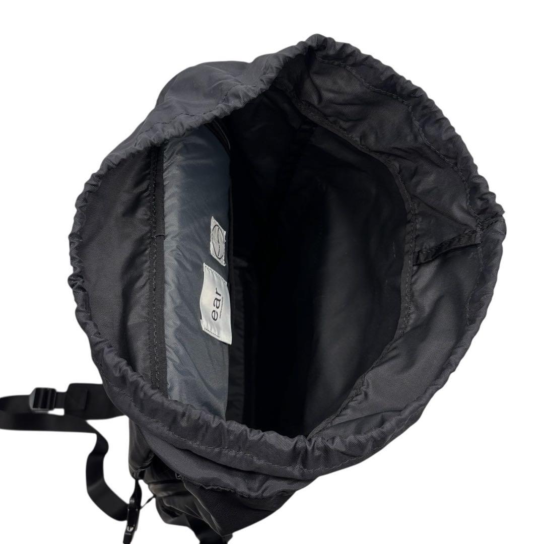 美品◎イアパピヨネ バーラップアウトフィッター A4可 リュック 巾着 男女 黒