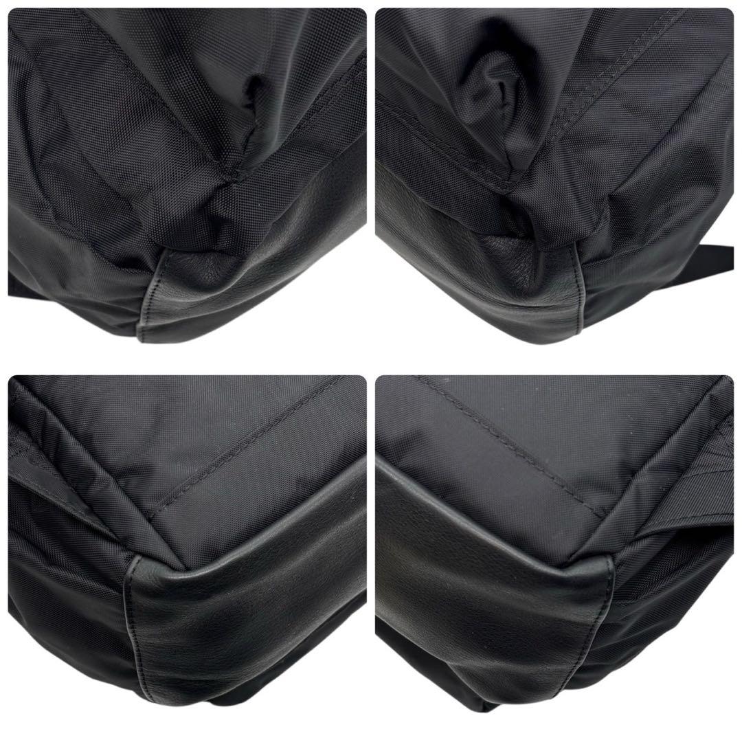 美品◎イアパピヨネ バーラップアウトフィッター A4可 リュック 巾着 男女 黒