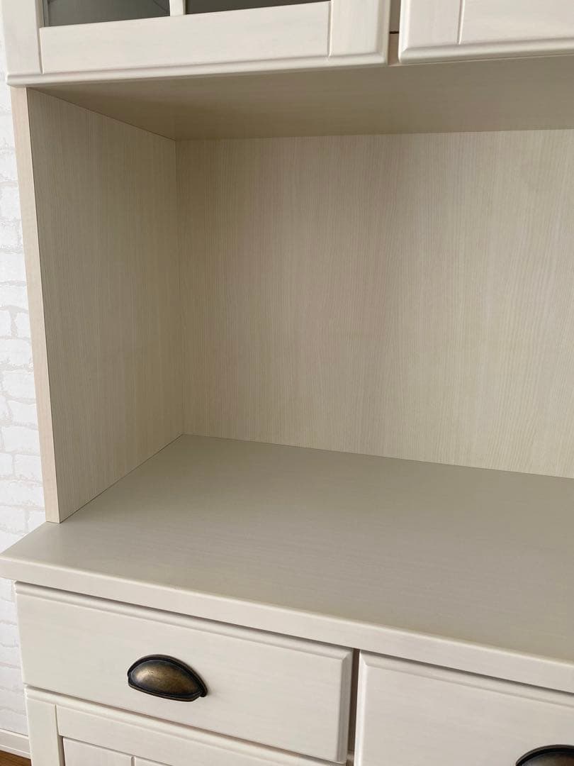 【送料込】食器棚　ホワイト　ニトリ　キッチンボード　(ミランダ120 ＷＷ)