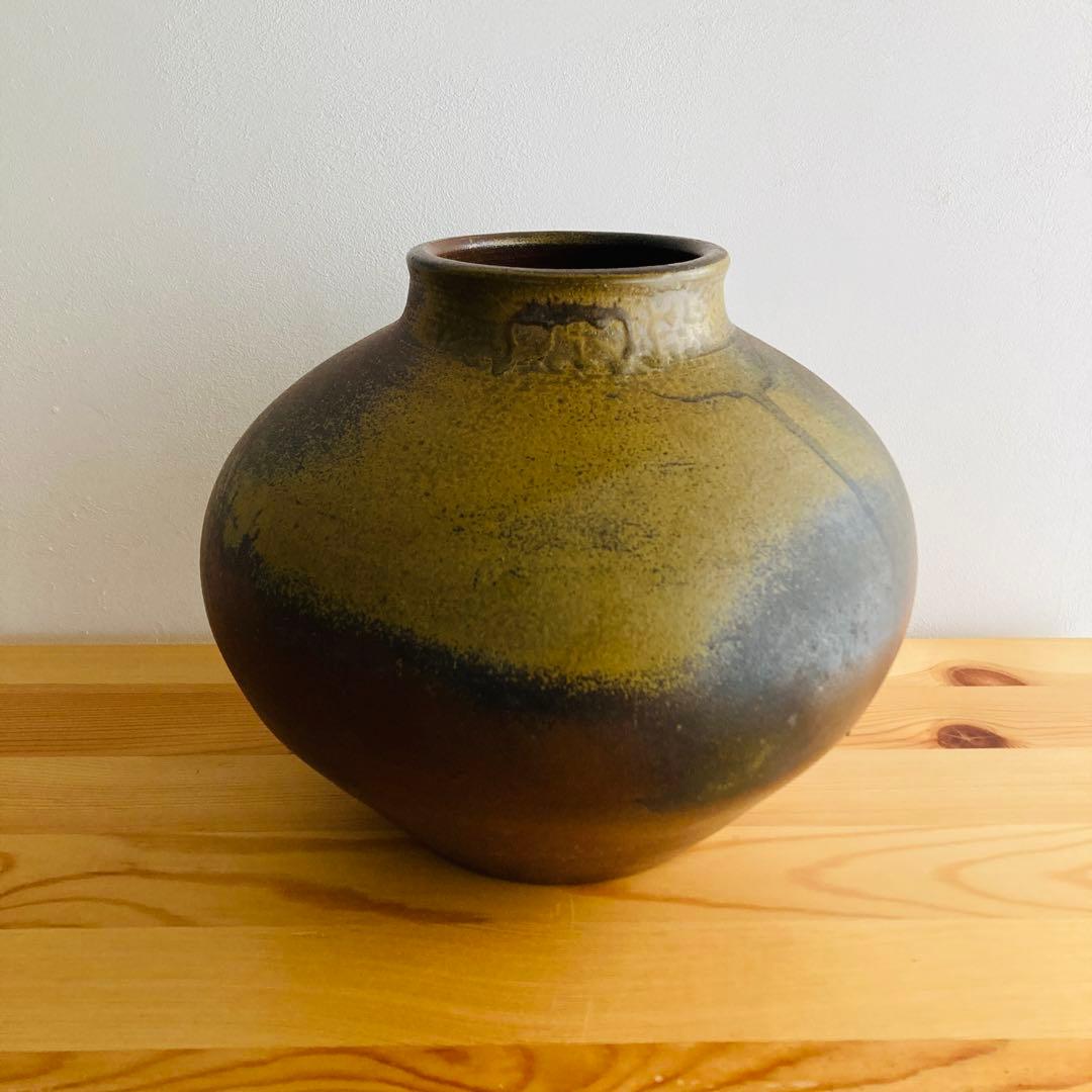 新品】丹波焼 立杭焼 大熊窯 大上亨 大上巧 壺 花瓶 花器 花入れ 木箱