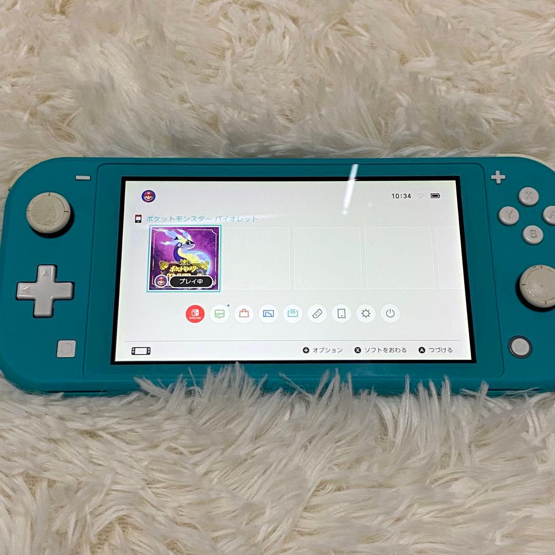 【動作確認済み】Nintendo Switch Lite ターコイズ 充電器付き