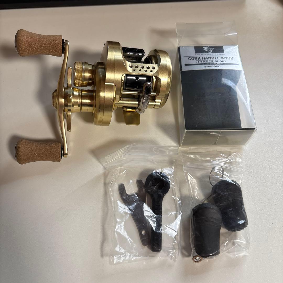 中古】シマノ 14 カルカッタコンクエスト100 夢屋コルクハンドルノブ